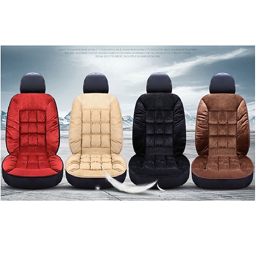 

1 PCS Car Seat Covers Luxury Car Protectors Universal Anti-Slip Driver Seat Cover Plush with Backrest Strip-type Easy Install Universal Fit Interior Accessories for Auto Truck Van SUV for Winter Warm