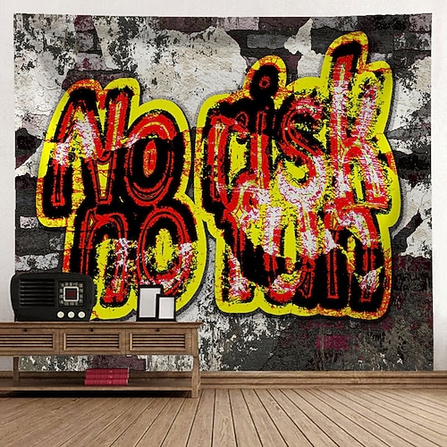 

Graffiti Wall Tapestry Art Decor Blanket Curtain Hanging Home Bedroom Living Room Decoration Polyester