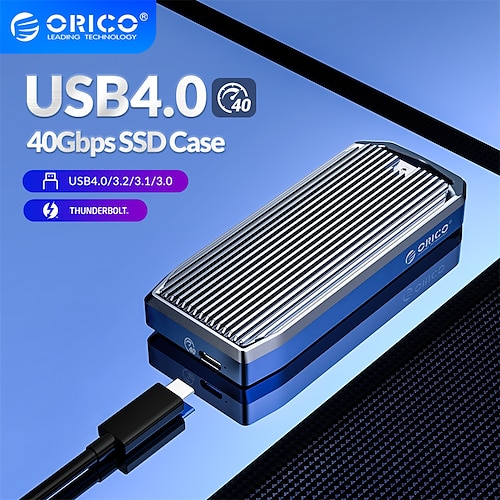 

ORICO LSDT USB4.0 M.2 SSD Case 40Gbps M2 NVMe Case Compatible with Thunderbolt 3 4 USB3.2 USB 3.1 3.0 Type-C Multiple Protocols