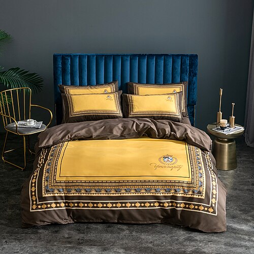 

Duvet Cover Set Quilt Bedding Sets Comforter Cover White,Queen/King Size/Twin/Single(1 Duvet Cover, 1 Flat Sheet, 1 Or 2 Pillowcases Shams)
