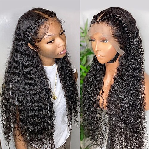 

130%/150%/180% Full Lace Wig with Natural Hairline Deep Wave Wig Human Hair Loose Deep Wave Lace Front Wig Pre Plucked Lace Frontal Wig Remy Hair