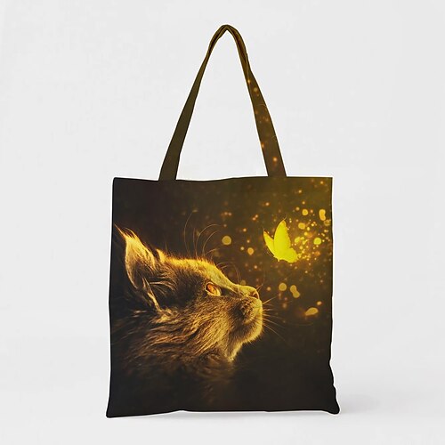 

Unisex 3D Print Tote 3D Tote Bag Oxford Cloth Print 3D Daily Going out Black Gold Red