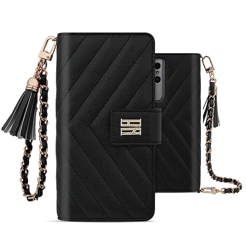 Case For Iphone 14 Plus Zipper Cover With Wrist Strap Wallet Case