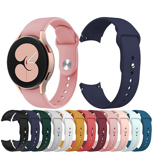 

1 pcs Smart Watch Band for Samsung Galaxy Watch 5 40/44MM Watch 5 Pro 45MM Watch 4 Classic 42/46mm Watch 4 40/44mm Silicone Smartwatch Strap Elastic Breathable Sport Band Replacement Wristband