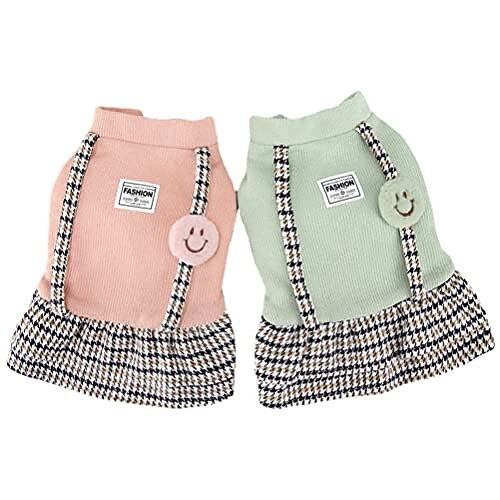 

Dog Winter Coat Skirt ,Cute Dog Cats Sweater Coat with Fleece Inside, Pet Dog Clothes for Cold Weather