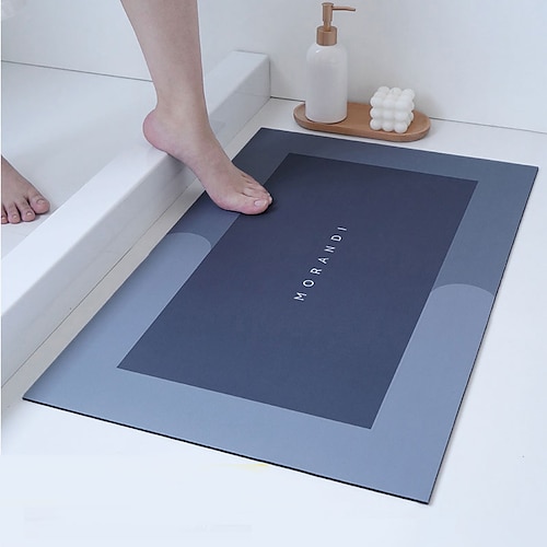 

Bathroom Anti-slip Mat Diatom Mud Absorbent Pad Nordic Style Toilet Floor Mat Soft Diatomite Bathroom Toilet Carpet