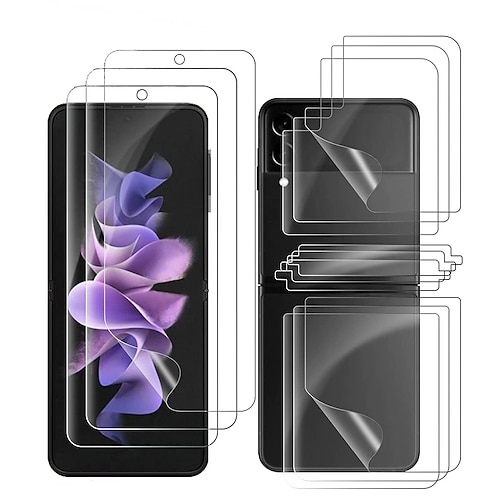 

3 sett Telefon Skjermbeskytter Til Samsung Galaxy Z Flip 4 Z Flip 3 TPU Hydrogel 9H hardhet Selv helbreding Anti Bubbles Anti-fingeravtrykk Høy Oppløsning (HD) Tilbehør til mobiltelefon