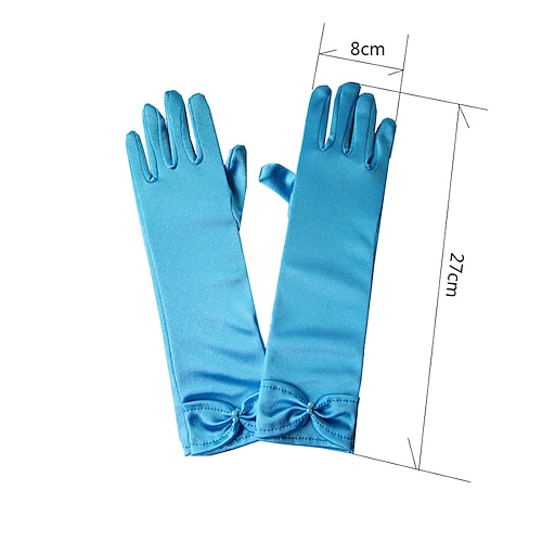 

Niños Chica Activo Fiesta / Exterior Color sólido Mitones Poliéster Guantes Azul Piscina / Blanco Tamaño Único