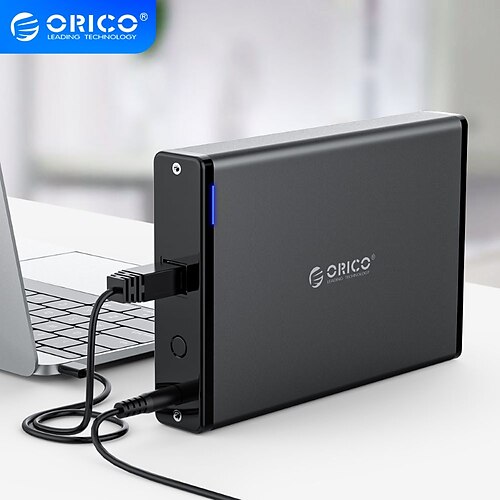 

ORICO 3.5 HDD Case SATA to USB3.0 Adapter External Hard Drive Enclosure for 3.5 SSD Disk HDD Case for PC Support 18TB