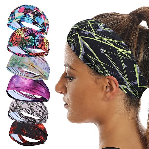 

Faixa de Cabeça Esportiva Tiara de esportes Elástico de cabelo Homens Mulheres Toalha de suor Gráfico Respirável Secagem Rápida Redutor de Suor para Ginástica Treino de Ginástica Corrida Verão