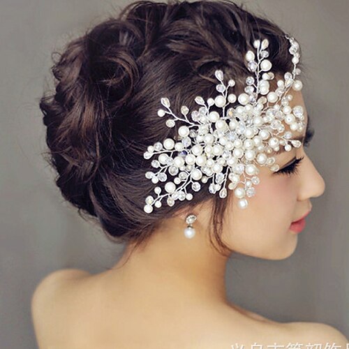 

Bridal Jewelry Handmade Headdress Hair Accessories Hair Comb Crown Sweet Hair Hoop Red Jewelry