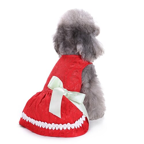 

Dog Dress Small Floral Princess Christmas Dog Dress For Dogs Skirt Festival Princess Dog Wedding Dresses York Clothes Pet Dress