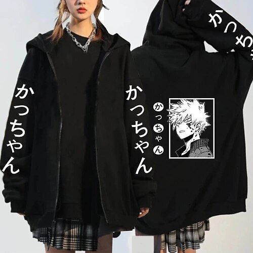 

Inspired by My Hero Academia Bakugou Katsuki Cartoon Manga Back To School Anime Harajuku Graphic Kawaii Hoodie For Men's Women's Couple's Adults' Hot Stamping 100% Polyester