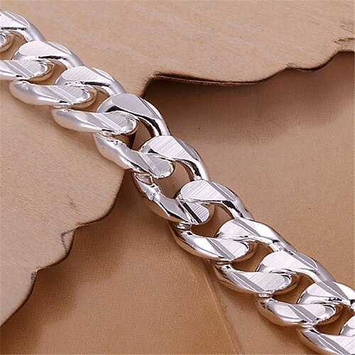 

jewelry fashion jewelry silver-plated personality men's sideways square buckle bracelet