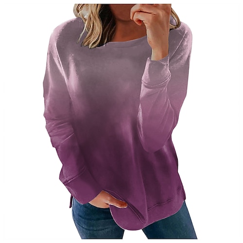 

Women's Sweatshirt Pullover Crew Neck Sport Athleisure Shirt Long Sleeve Warm Breathable Soft Comfortable Everyday Use Street Casual Athleisure Daily Activewear Outdoor / Winter