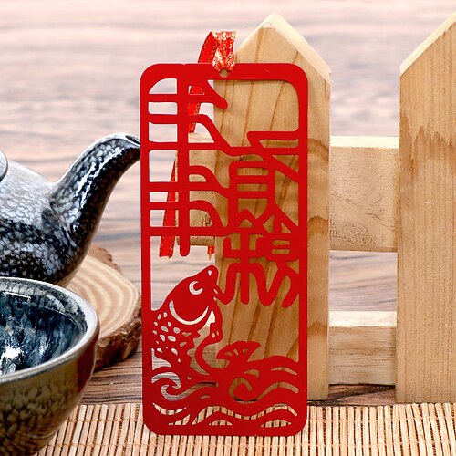 

Bookmarks Chinese Style Beijing Opera Beauty Window Grille Stainless Steel Hollow Metal Bookmarks 10pcs
