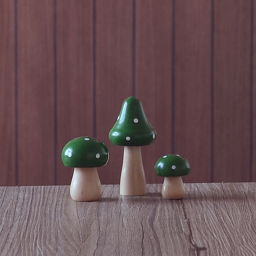 

Home Decoration Small Ornaments Wooden Small Mushroom Flower Bonsai Potted Moss Micro Landscape Small Ornaments Succulents