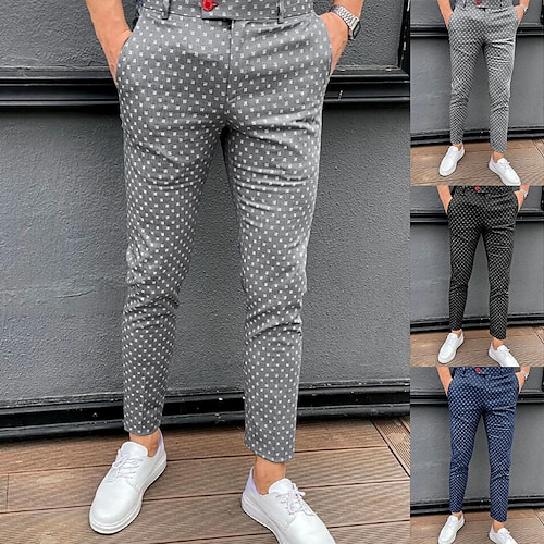 

Homme Chino Pantalon Pantalons de Jogging Poche Classique Tache Confort Extérieur Toute la longueur Formel Entreprise du quotidien Vêtement de rue à la mode Noir bleu marine