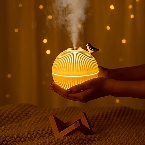 

USB Ultrasonic Air Humidifier Mist Machine with Warm LED Lamp for Home and Kids Room Lamp Air Humidifier Travel Humidifier Room Diffuser