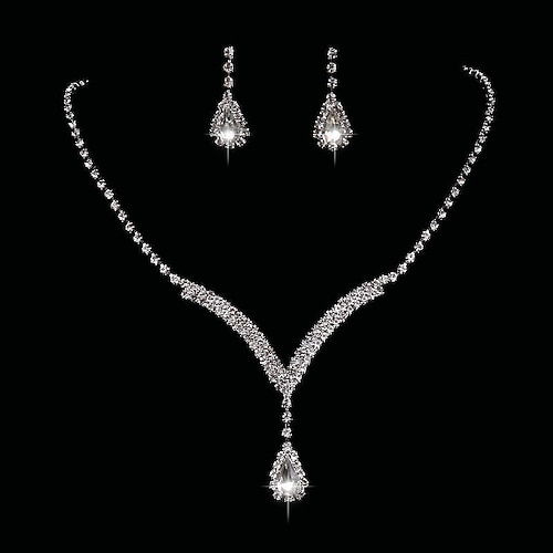 

Pendant Necklace White Cubic Zirconia Imitation Diamond Women's Geometrical Cute Wedding Heart Shape Necklace For Wedding Festival