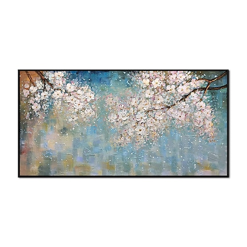 

Oil Painting Handmade Hand Painted Wall Art Modern Abstract Style Flowers Living Room Home Decoration Decor Rolled Canvas No Frame Unstretched