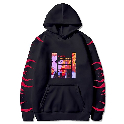 

Inspired by Demon Slayer Rengoku Kyoujurou Hoodie Cartoon Manga Anime Harajuku Graphic Kawaii Hoodie For Unisex Couple's Adults' Hot Stamping 100% Polyester