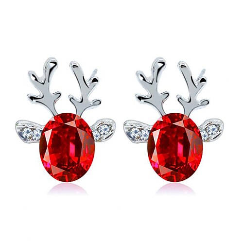 

Women's Earrings Chic & Modern Party Deer Earring / Wedding / Silver / Red / Blue / Fall