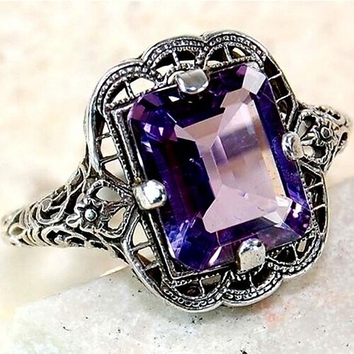 

Ring Gift Classic Light Purple Blue Alloy Flower Stylish 1pc / Women's / Men's / Men's