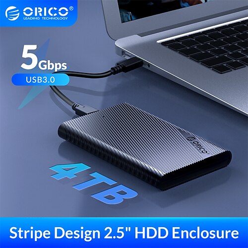 

ORICO 2.5 Inch HDD Enclosure SATA to USB 3.0 HDD Case 5 Gbps 4TB External Hard Drive Enclosure Compatible with 2.5 Inch 7-9.5mm HDD SSD
