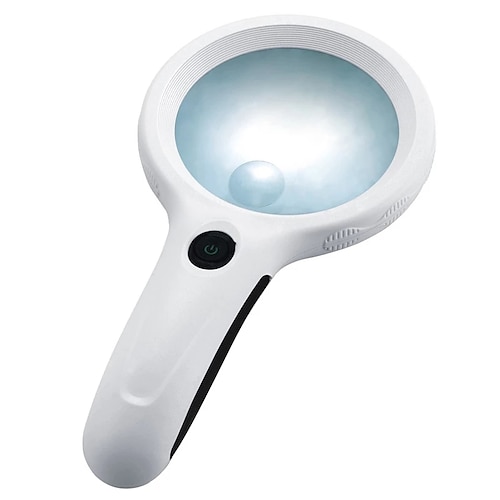 

Handheld Illuminated Magnifier 8Led 2.5X Microscope Magnifying Glass Aid Reading for Seniors Loupe Jewelry Repair Tool
