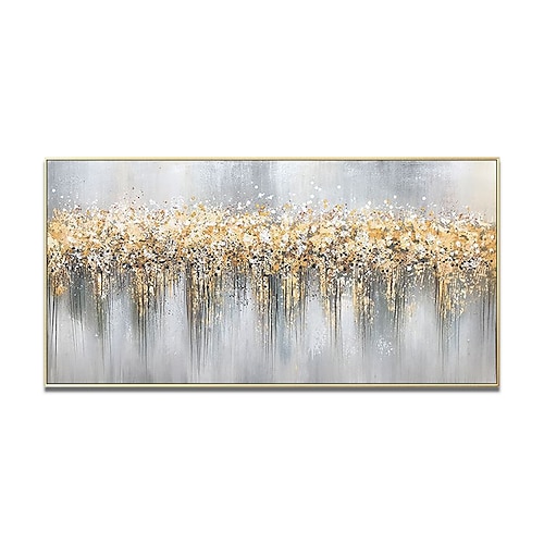 

Oil Painting Handmade Hand Painted Wall Art Nordic Abstract Style Golden Horizontal Modern Home Decoration Decor Rolled Canvas No Frame Unstretched