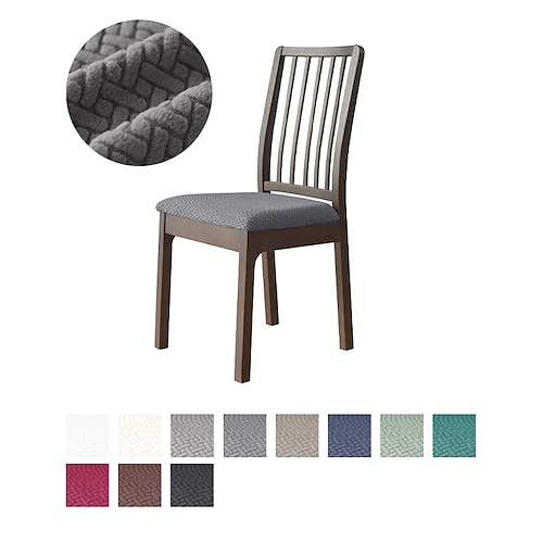 

Jacquard Seat Covers for Dining Room Chairs Removable Washable Anti-Dust Stretch Kitchen Seat Cushion Covers Protector