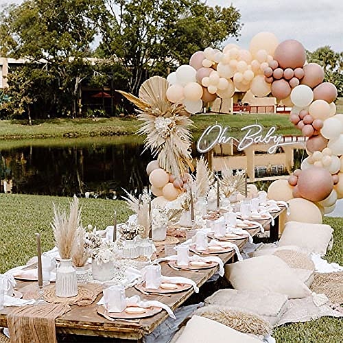82pcs Doubled Cream Peach Chrome Gold Balloon Garland Arch Kit DIY Wedding  Supplies Baby Shower Birthday Party Anniversary Decoration 