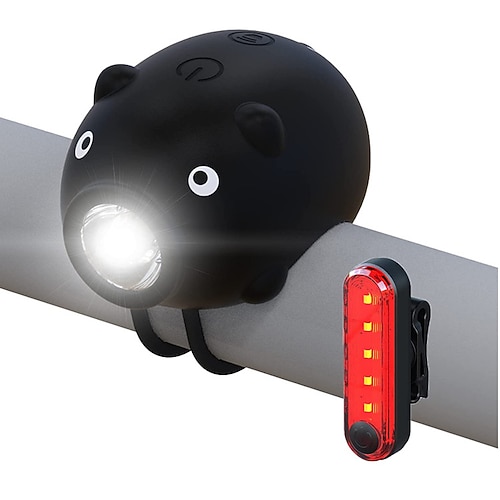 

LED Bike Light Front Bike Light Rear Bike Tail Light LED Bicycle Cycling Waterproof Super Bright Cute New Design Rechargeable Li-ion Battery 340 lm Rechargeable Battery Natural White Red Cycling