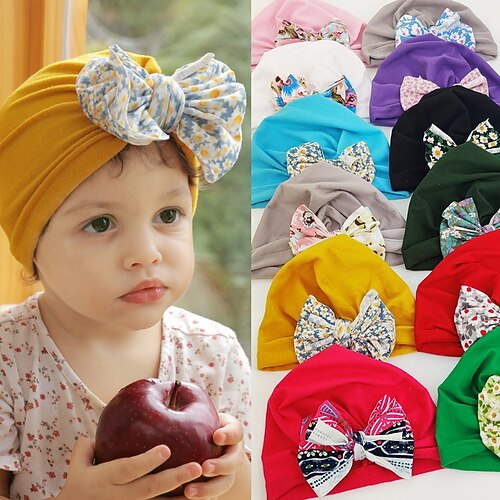 

Toddler Unisex Active / Sweet Daily / Outdoor Floral Bow Hats & Caps Green / Blue / White One-Size