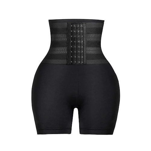 

Corset Women's Thigh Slimmers Sexy Breathable Hip Pants Sport Classic Retro Tummy Control Solid Color Hook & Eye Polyester Christmas Gym Driving Office All Seasons Black