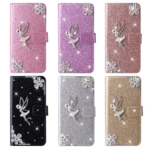 

Phone Case For Apple Back Cover iPhone 13 3D Glitter Sparkle Bling Case for Women Luxury Shiny Crystal Rhinestone Diamond Case for 12 Pro Max 11 SE 2020 X XR XS Max 8 7 Shockproof Dustproof Cartoon Flower Plush