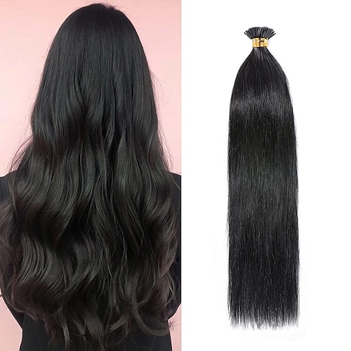 

Fusion / I Tip Hair Extensions Human Hair 1pack Pack Straight Hair Extensions / Daily Wear