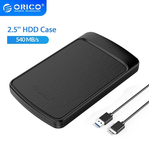 

ORICO Hard Drive Enclosure 2.5 inch SATA USB3.0 Portable External Solid State Drive Enclosure 5Gbps Support 4TB Mobile Hard Drive Enclosure UASP