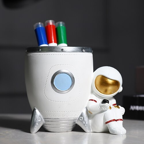 

Astronaut Pen Holder Multi-function Pen Rest Office Desk Pen Holder Storage Resin Crafts Decoration 810/1110/1710 cm