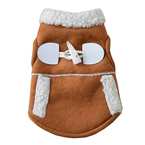 

Fashion Button Warm Dogs Coat Winter Autumn Lovely Jackets Solid Puppy Clothes Pet Supplies