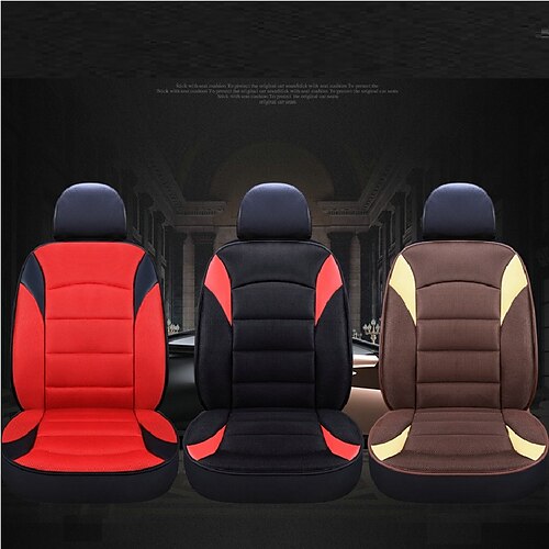 

1 PCS Car Seat Covers Luxury Car Protectors Universal Anti-Slip Driver Seat Cover Sandwich Fabric with Backrest Strip-type Easy Install Universal Fit Interior Accessories for Auto Truck Van SUV