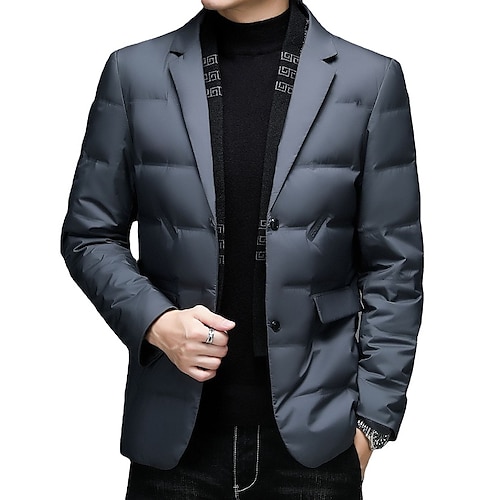 

Men's Casual Blazer Regular Regular Fit Solid Color Black Gray 2022 / Winter