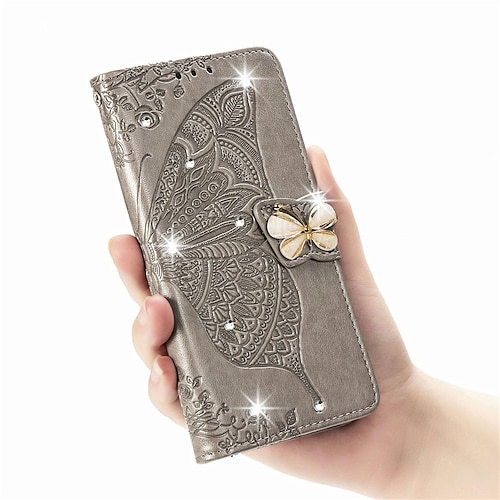 

Phone Case For Apple Full Body Case Magnetic Adsorption iPhone 14 Pro Max 14 Plus 13 12 11 Pro Max Mini X XR XS Portable Dustproof with Removable Cross Body Strap Butterfly Solid Colored PU Leather