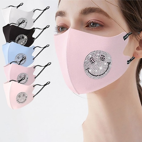 

Women's Face Mask Nylon Fashion Outdoor 3D Holiday Pure Color 1pc / pack Mask Portable Windproof Outdoor / Spring / Summer