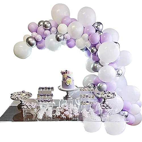 

Partybloom Violet Balloon Arch Kit 103 PCS ,Purple Balloon Purple Balloons with Tying Tool Balloon Chain Glue Dots for Wedding Baby Shower Birthday Party
