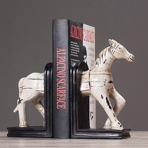 

Retro Horse Style Bookends Study Bookend Decoration Office Decoration 137.517.5/137.522.5 cm