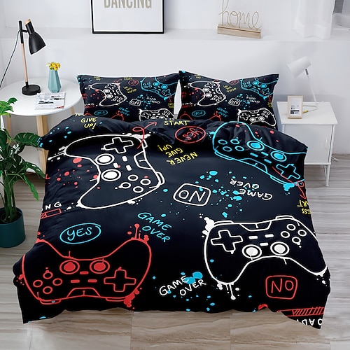 

Game Handle Esport Duvet Cover Set Quilt Bedding Sets Comforter Cover,Queen/King Size/Twin/Single(Include 1 Duvet Cover, 1 Or 2 Pillowcases Shams),3D Prnted