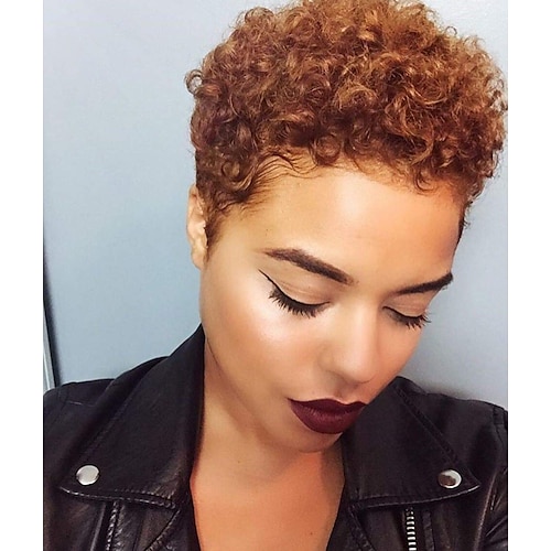 

Blonde Wigs for Women Short Afro Curly Haircuts for Women African American Short Wigs for Black Women Short Brown Curly Hairstyle Short Brown Wig