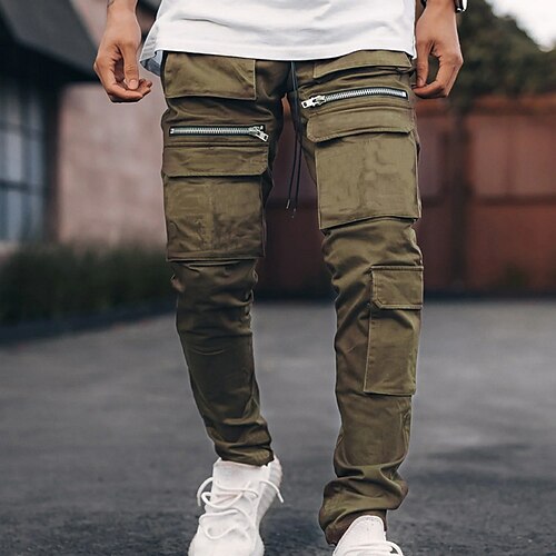 

Men's Cargo Pants Cargo Trousers Joggers Techwear Pocket Plain Comfort Breathable Outdoor Daily Going out Fashion Casual Black Army Green